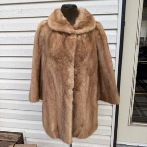 Stunning Vintage 1950s Mink Swing Coat